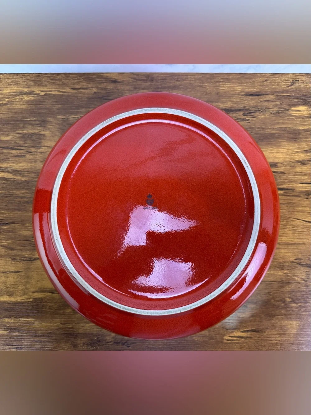 Vintage Waechtersbach West Germany 12.75” Christmas Tree Serving Bowl Red